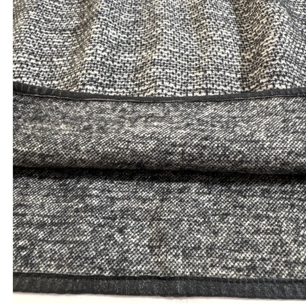 MAX STUDIO Black Grey Knit Mini Pencil Stretch Skirt Elastic‎ Waist Women's XS